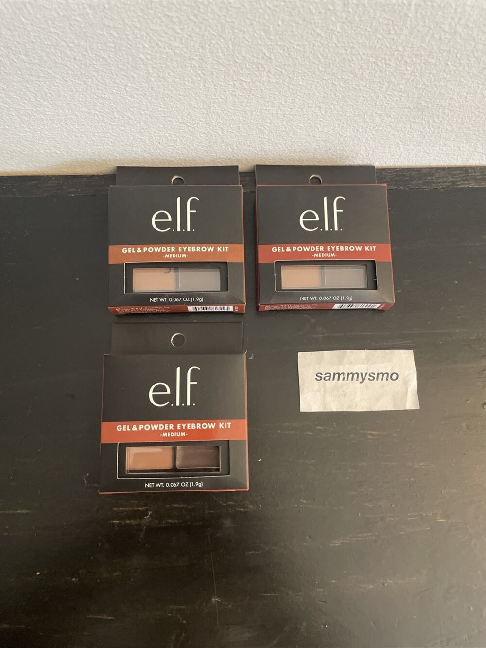 e.l.f. elf Gel & Powder Eyebrow Kit w Brush and Mirror MEDIUM x3 DISCONTINUED